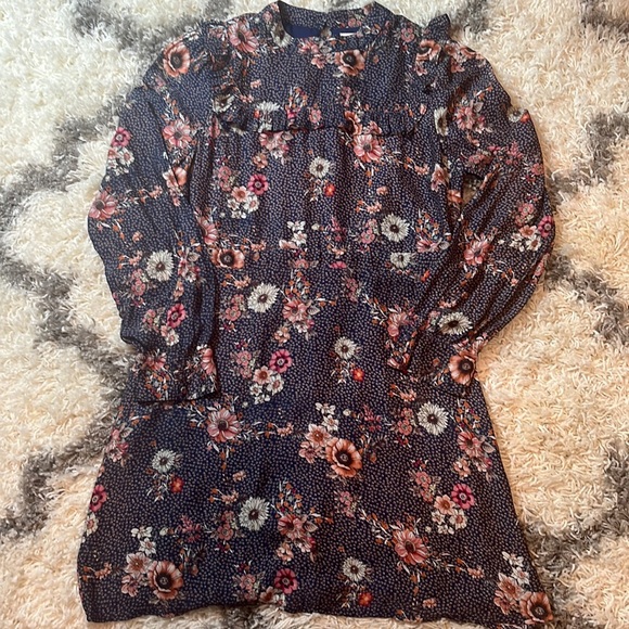 Cassidy Navy Blue Floral Print Mini Dress - Picture 2 of 9